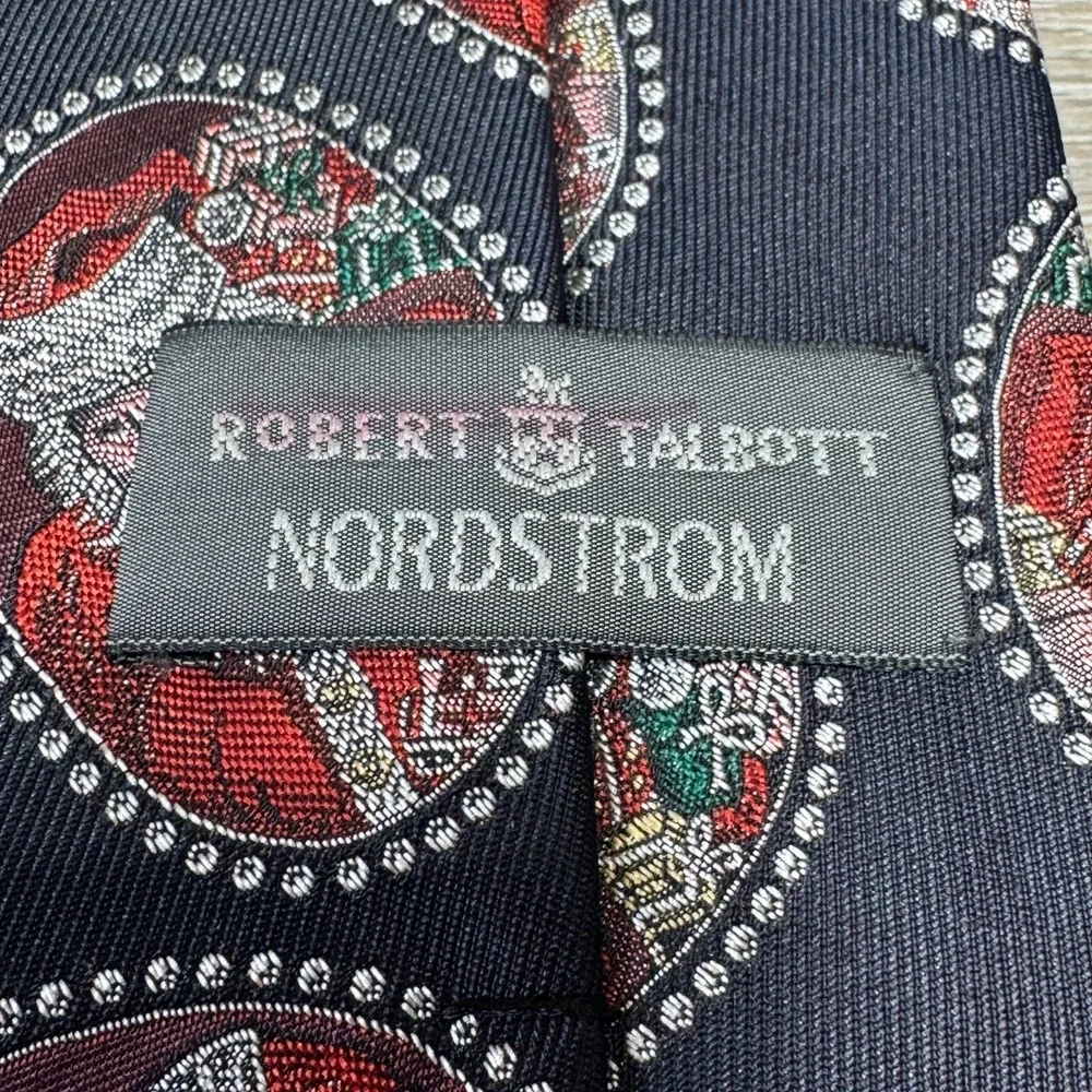 Robert Talbott Nordstrom Santa Claus Handmade Luxury 100% Silk Neck Tie Made USA